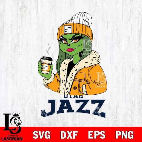 Utah Jazz Girls Grinch Bougie Svg Eps Dxf Png File, Digital Download, Instant Download