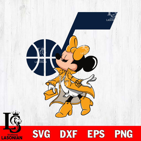 Utah Jazz Glamorous Minnie Svg Eps Dxf Png File, Digital Download, Instant Download