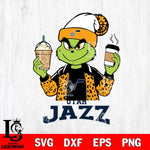 Utah Jazz Grinch 2 coffee Svg Eps Dxf Png File, Digital Download, Instant Download