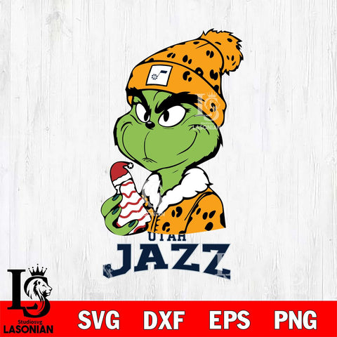 Utah Jazz Grinch Tree Cake Svg Eps Dxf Png File, Digital Download, Instant Download