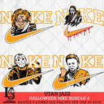 Utah Jazz Halloween Nike NBA Bundle 4 Svg Eps Dxf Png File, Digital Download, Instant Download