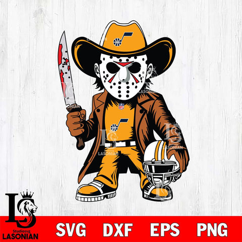 Utah Jazz Jason Voorhees Horror Svg Eps Dxf Png File, NBA svg, Digital Download, Instant Download