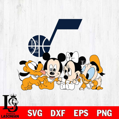 Utah Jazz Mickey Minne 5 Nba Svg Eps Dxf Png File, NBA svg, Digital Download, Instant Download