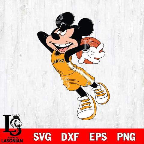 Utah Jazz Mickey Minne 7 Nba Svg Eps Dxf Png File, NBA svg, Digital Download, Instant Download