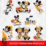 Utah Jazz  Mickey Minne NBA Bundle 8 SVG Svg Eps Dxf Png File, NBA svg, Digital Download, Instant Download