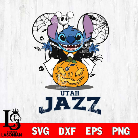 Utah Jazz Stitch Horror Halloween Svg Eps Dxf Png File, Digital Download, Instant Download