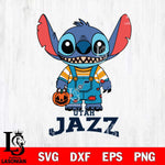 Utah Jazz Stitch Horror Halloween Svg Eps Dxf Png File, NBA svg, Digital Download, Instant Download