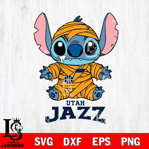 Utah Jazz Stitch Mummy Svg Eps Dxf Png File, NBA svg, Digital Download, Instant Download