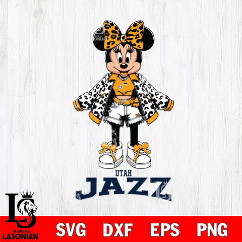 Utah Jazz Style Minnie Disney Svg Eps Dxf Png File, Digital Download, Instant Download