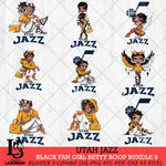 Utah Jazz Black Fan Girl Betty Boop Bundle 9