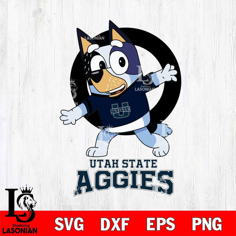 Utah State Aggies Bandit Heeler Rugby Svg Eps Dxf Png File, Digital Download ,Instant Download, Cricut File