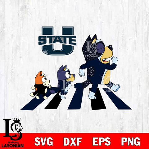 Utah State Aggies Bluey 6 Svg Eps Dxf Png File, Digital Download, Instant Download