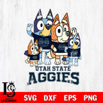 Utah State Aggies Bluey & Bingo 7 Svg Eps Dxf Png File, NCAA svg, Digital Download, Instant Download