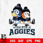 Utah State Aggies Bluey & Bingo 8 Svg Eps Dxf Png File, NCAA svg, Digital Download, Instant Download