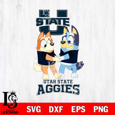 Utah State Aggies Bluey Chilli Dance Svg Eps Dxf Png File, Digital Download, Instant Download