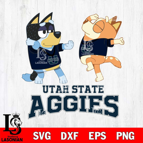 Utah State Aggies Bluey Dance Svg Eps Dxf Png File, Digital Download, Instant Download