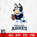 Utah State Aggies Bluey Football Sport Svg Eps Dxf Png File, Digital Download ,Instant Download, Cricut File