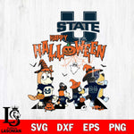 Utah State Aggies Bluey Halloween Family Svg Eps Dxf Png File, Digital Download, Instant Download