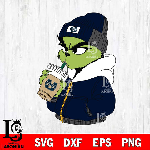 Utah State Aggies Boujee Grinch 6 Svg Eps Dxf Png File, Digital Download, Instant Download