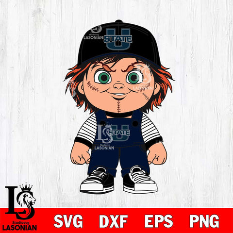 Utah State Aggies Chucky Horror Svg Eps Dxf Png File, NCAA svg, Digital Download, Instant Download