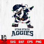 Utah State Aggies Dabbing Santa Claus Ugly Christmas Svg dxf eps png pdf file,NCAA svg,Digital Download,Cricut file