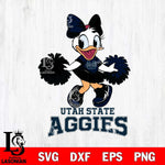 Utah State Aggies Daisy Duck Cheerleader Disney, Svg Eps Dxf Png File, Digital Download