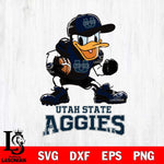 Utah State Aggies Donal Duck Disney, Svg Eps Dxf Png File, Digital Download