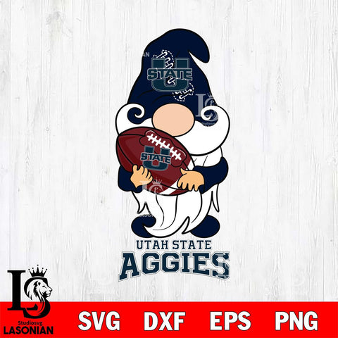 Utah State Aggies Gnomes Christmas football Svg Eps Dxf Png File, Digital Download, Instant Download