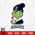 Utah State Aggies Grinch Tree Cake Svg Eps Dxf Png File, Digital Download, Instant Download