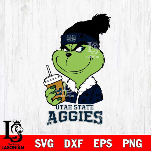 Utah State Aggies Grinch hat Svg Eps Dxf Png File, Digital Download, Instant Download