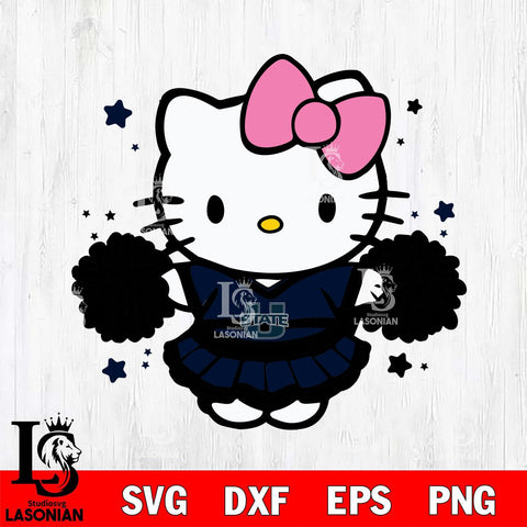 Utah State Aggies Hello Kitty Cheerleader 10 Svg Eps Dxf Png File, Digital Download, Instant Download