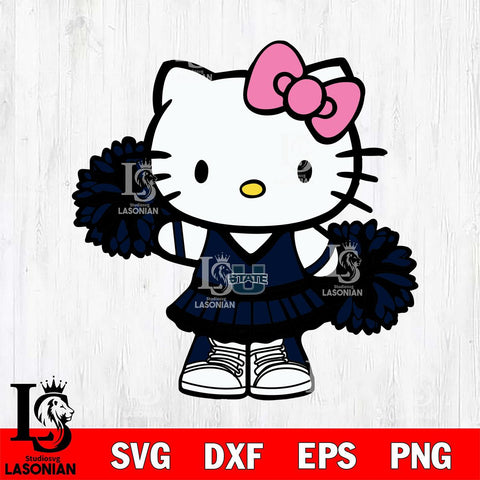 Utah State Aggies Hello Kitty Cheerleader 11 Svg Eps Dxf Png File, Digital Download, Instant Download