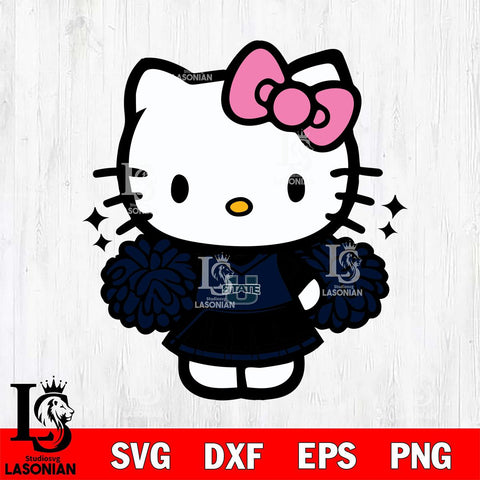 Utah State Aggies Hello Kitty Cheerleader Svg Eps Dxf Png File, Digital Download, Instant Download