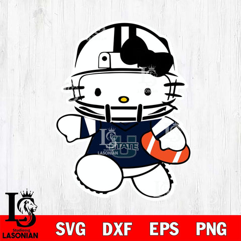 Utah State Aggies Hello Kitty sport 8 Svg Eps Dxf Png File, NCAA svg, Digital Download, Instant Download