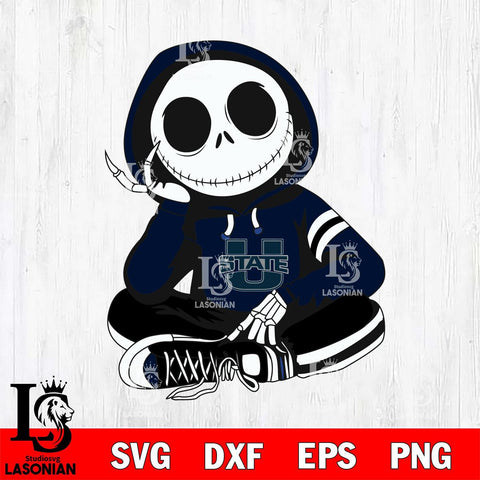 Utah State Aggies Jack Skellington halloween Svg Eps Dxf Png File, NCAA svg, Digital Download, Instant Download