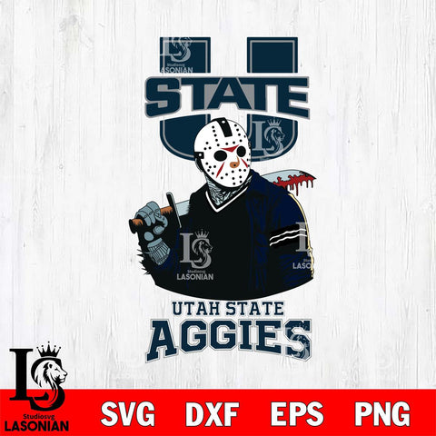 Utah State Aggies Jason Voorhees 10 Svg Eps Dxf Png File, Digital Download