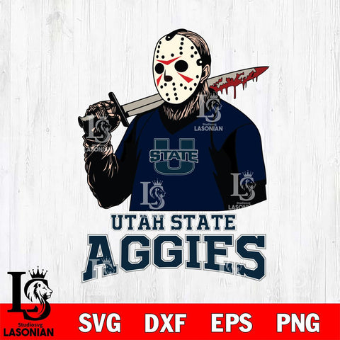 Utah State Aggies Jason Voorhees 11 Svg Eps Dxf Png File, Digital Download