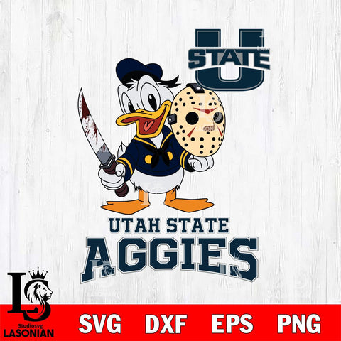 Utah State Aggies Jason Voorhees 12 Svg Eps Dxf Png File, Digital Download