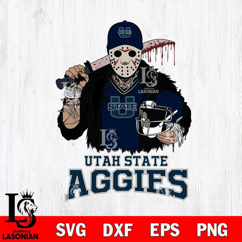 Utah State Aggies Jason Voorhees 2 Svg Eps Dxf Png File, Digital Download