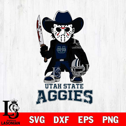 Utah State Aggies Jason Voorhees 3 Svg Eps Dxf Png File, Digital Download