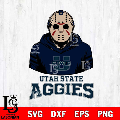 Utah State Aggies Jason Voorhees 4 Svg Eps Dxf Png File, Digital Download