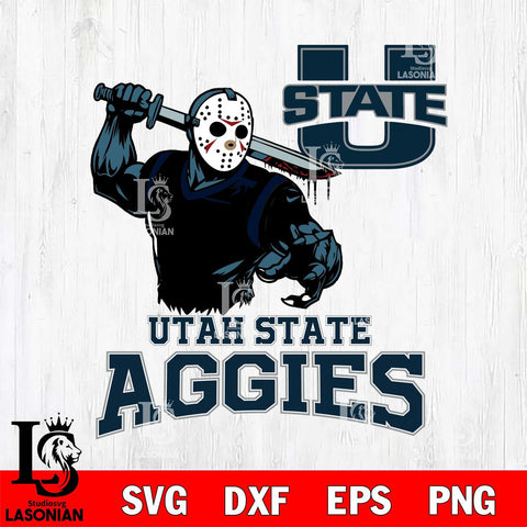 Utah State Aggies Jason Voorhees 5 Svg Eps Dxf Png File, Digital Download