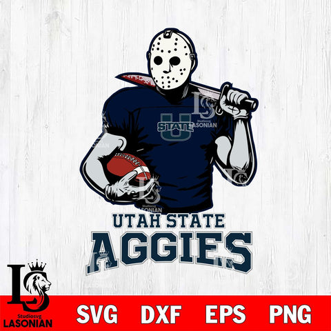 Utah State Aggies Jason Voorhees 9 Svg Eps Dxf Png File, Digital Download