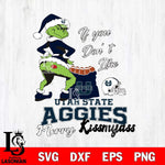 Utah State Aggies Merry kissmyass grinch Svg Eps Dxf Png File,NCAA Svg Files,Digital Download,Sublimation,Instant Download