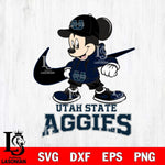 Utah State Aggies Mickey Mouse NIKE, Svg Eps Dxf Png File, Digital Download