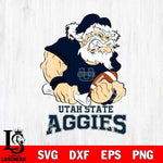 Utah State Aggies Santa Claus Angry Svg dxf eps png pdf file,NCAA svg,Digital Download,Cricut file