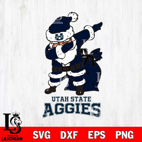 Utah State Aggies Santa Claus Ugly Svg dxf eps png pdf file,NCAA svg,Digital Download,Cricut file