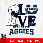 Utah State Aggies Snoopy Sport 10 Svg Eps Dxf Png File, Digital Download