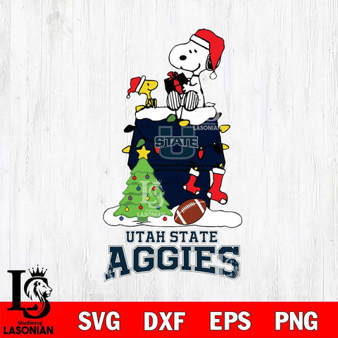 Utah State Aggies Snoopy Sport 11 Svg Eps Dxf Png File, Digital Download