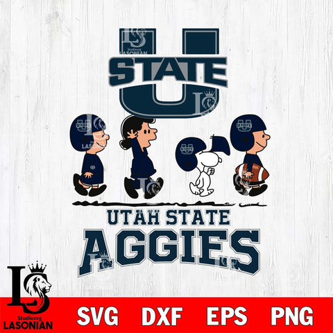 Utah State Aggies Snoopy Sport 12 Svg Eps Dxf Png File, Digital Download